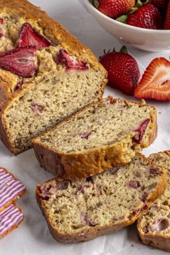 Strawberry banana bread recipe.