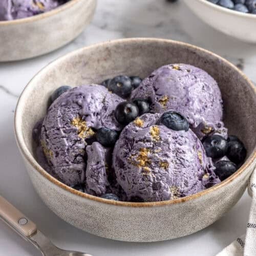 Blueberry ice cream recipe.