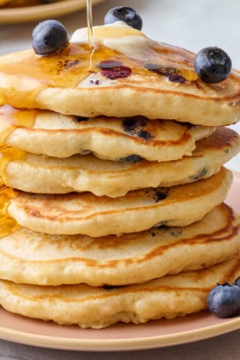Blueberry pancakes recipe.