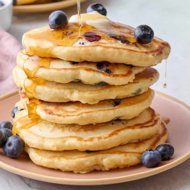 Blueberry pancakes recipe.