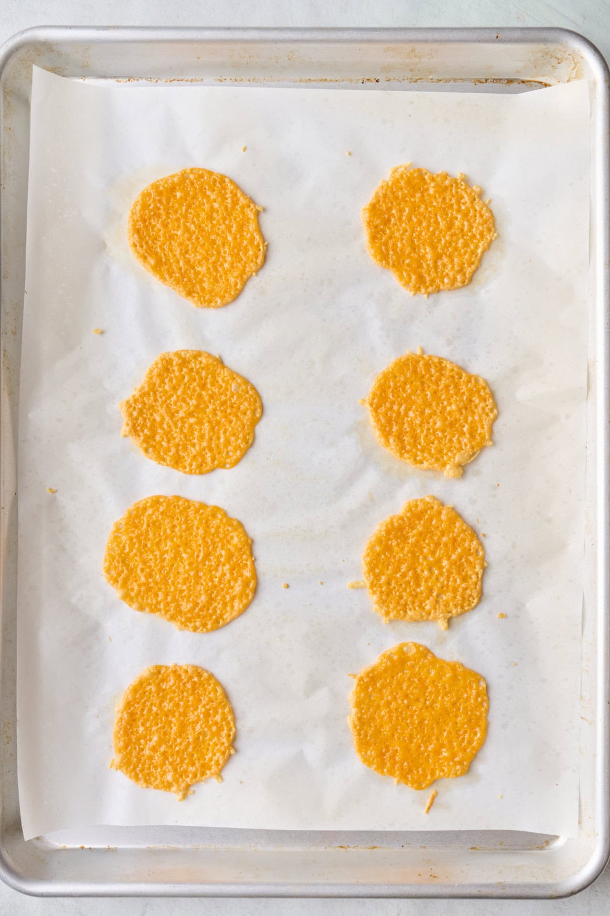 After baking until crisp.