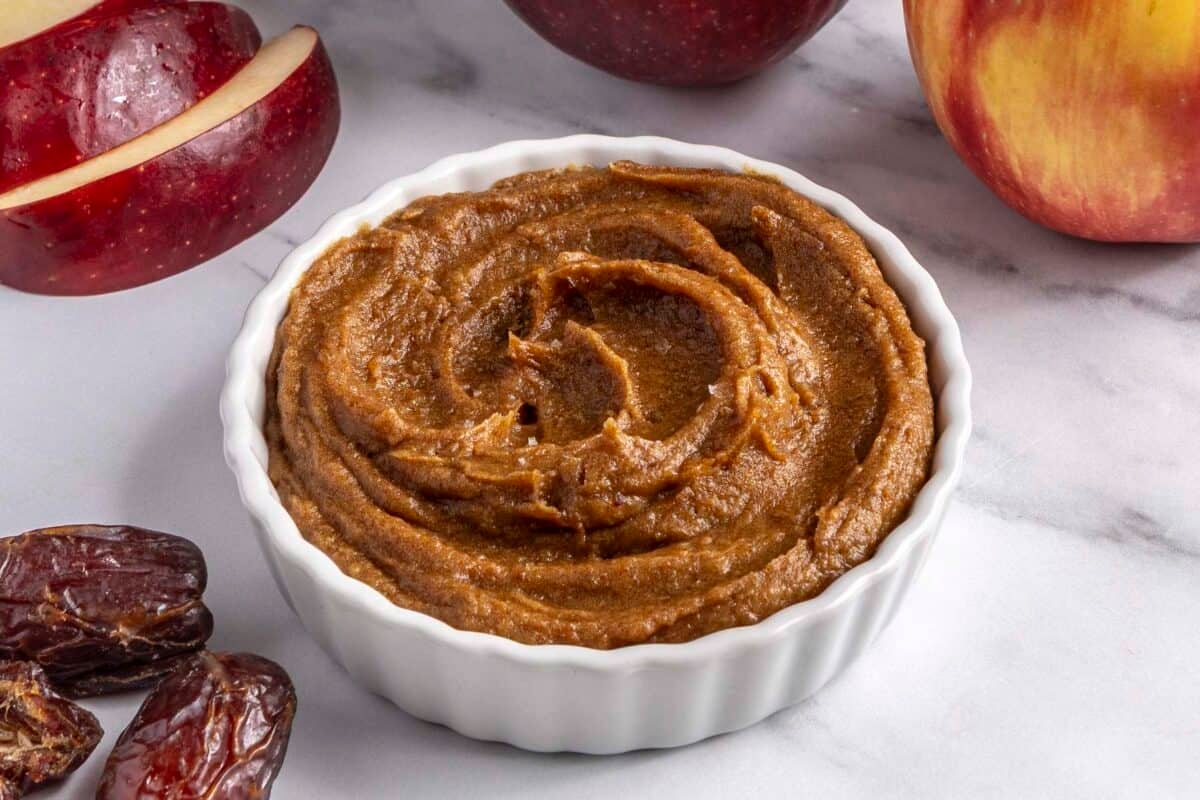 Thick and creamy date caramel dip.