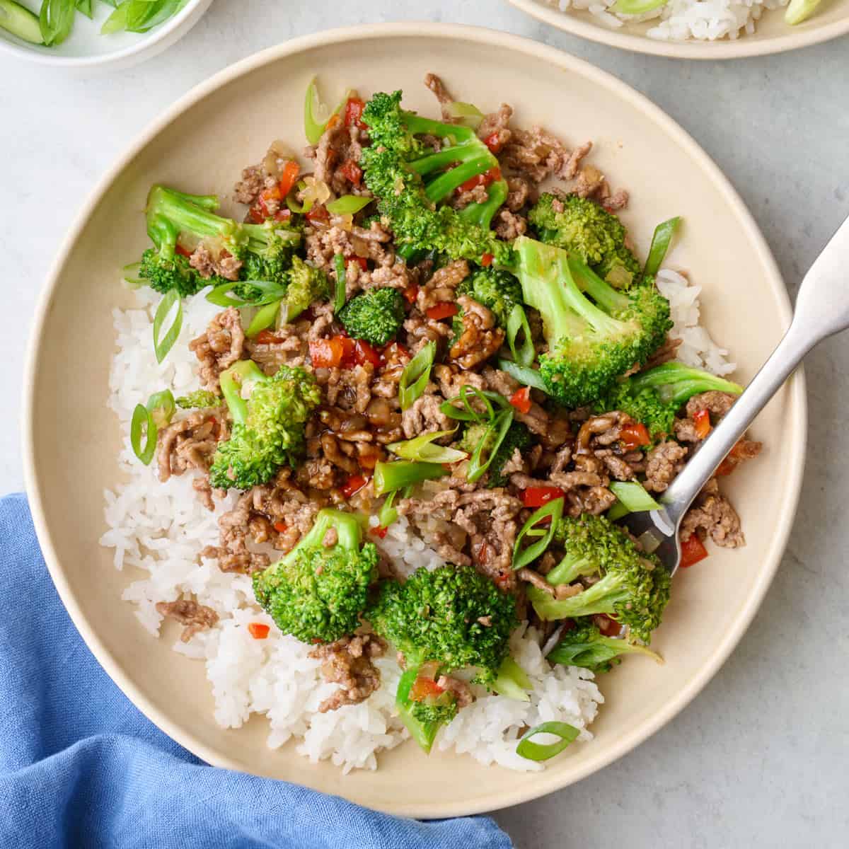 Ground beef stir fry recipe.