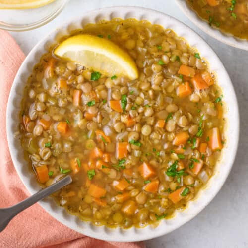 Lentil soup recipe.