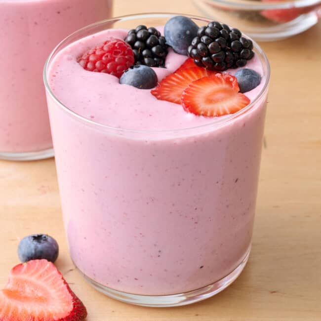 Mixed berry smoothie recipe.