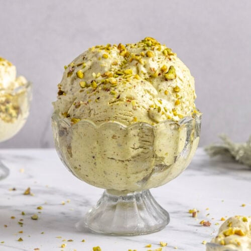 Homemade pistachio ice cream recipe.