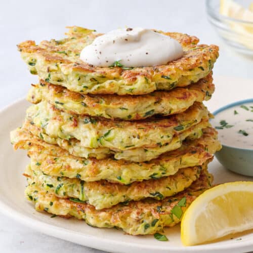 Zucchini fritters recipe.