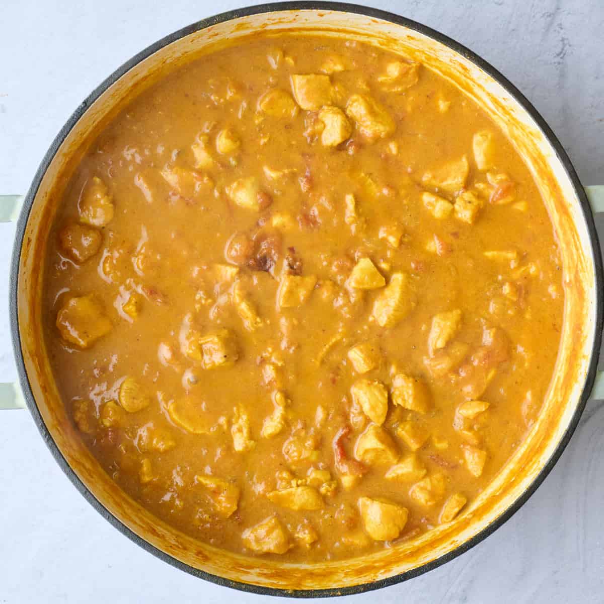 Recipe after sauce has thickened.