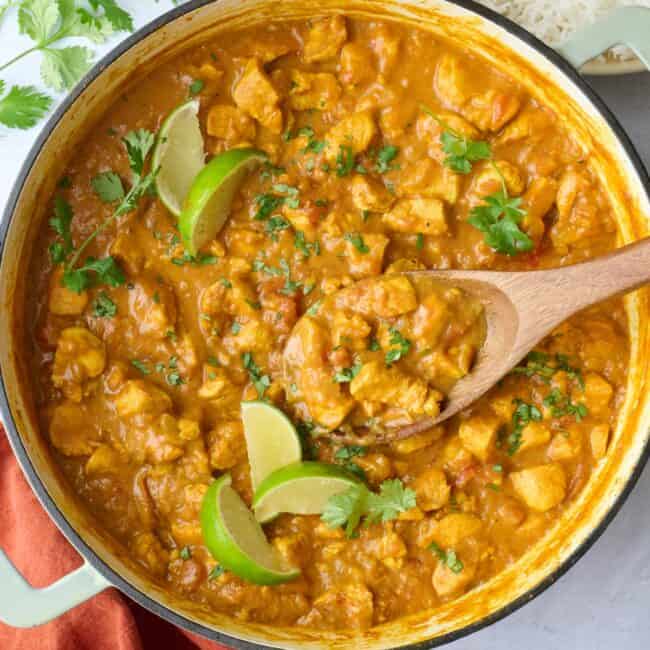 Coconut curry chicken recipe.