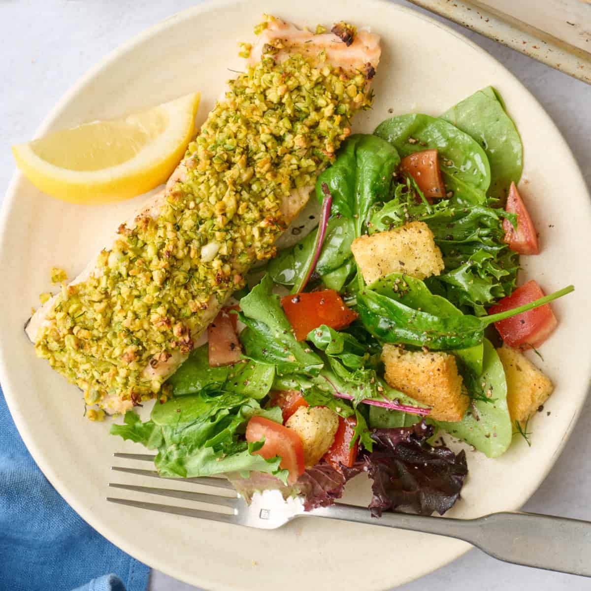 Pistachio crusted salmon recipe.