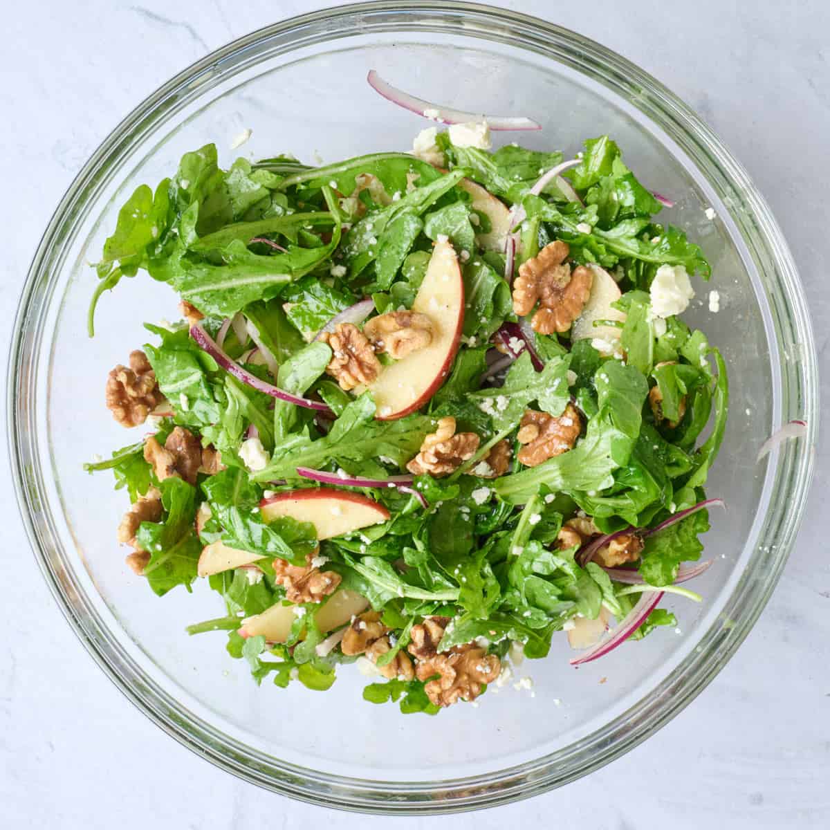 After tossing salad.