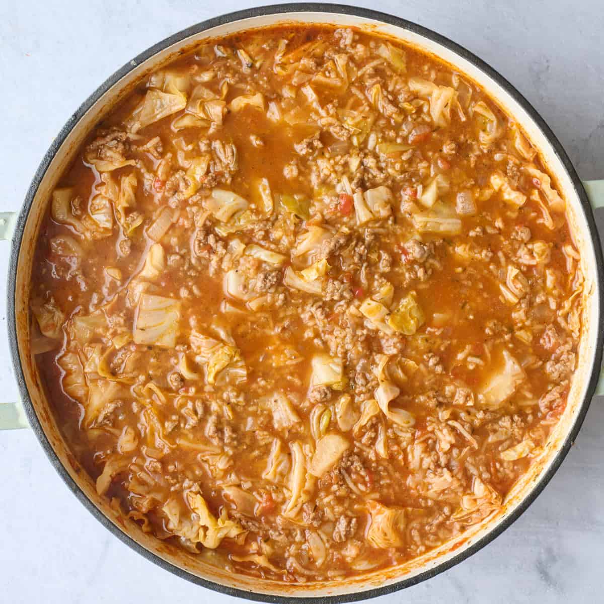Soup recipe after cooking.