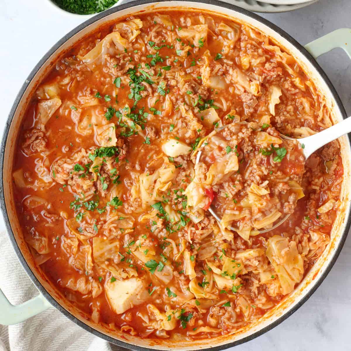 Cabbage roll soup recipe.