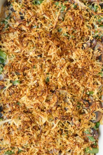 Homemade green bean casserole recipe.