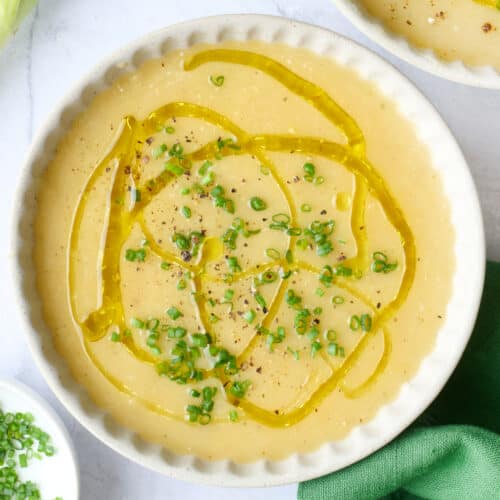Potato leek soup recipe.