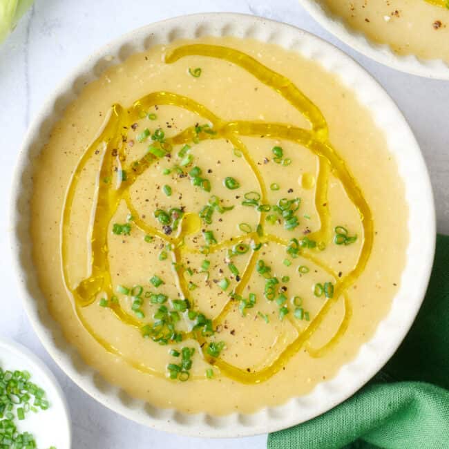 Potato leek soup recipe.
