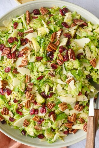 Shaved brussel sprouts salad recipe.