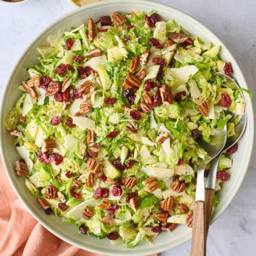 Shaved brussel sprouts salad recipe.