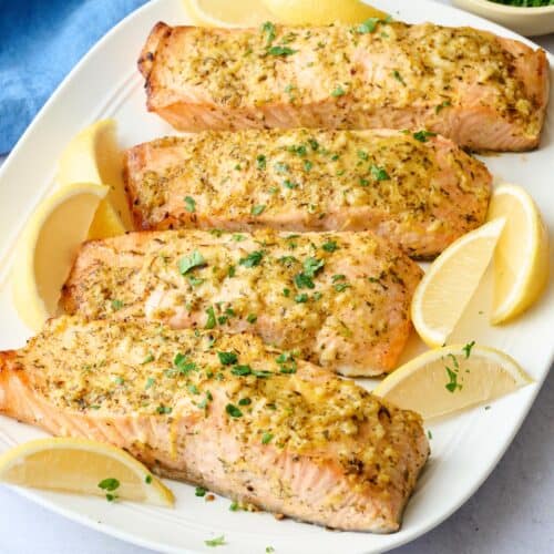 Baked salmon recipe.