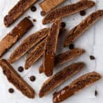 Homemade dark chocolate biscotti recipe.
