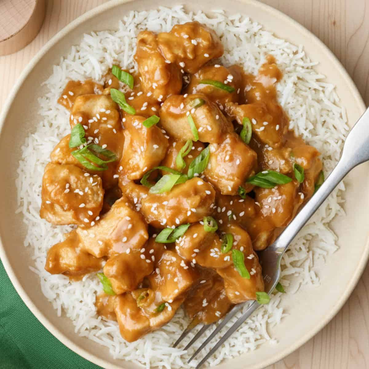 Peanut butter chicken recipe.