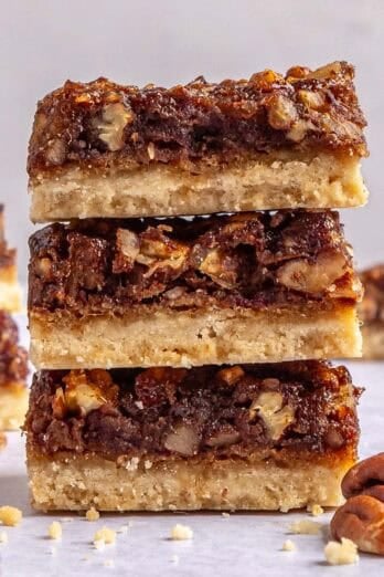 Easy pecan pie bars recipe.
