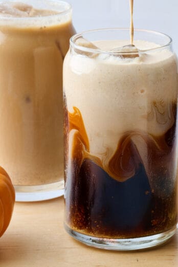 Homemade pumpkin cream cold brew recipe.