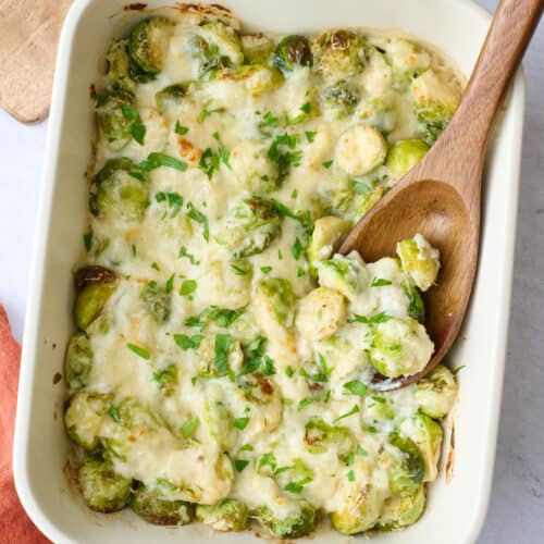 Brussels sprout casserole recipe.