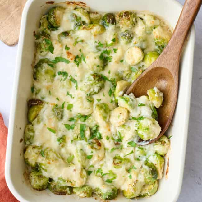Brussels sprout casserole recipe.