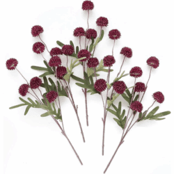Burgundy Artificial Mums Flowers.
