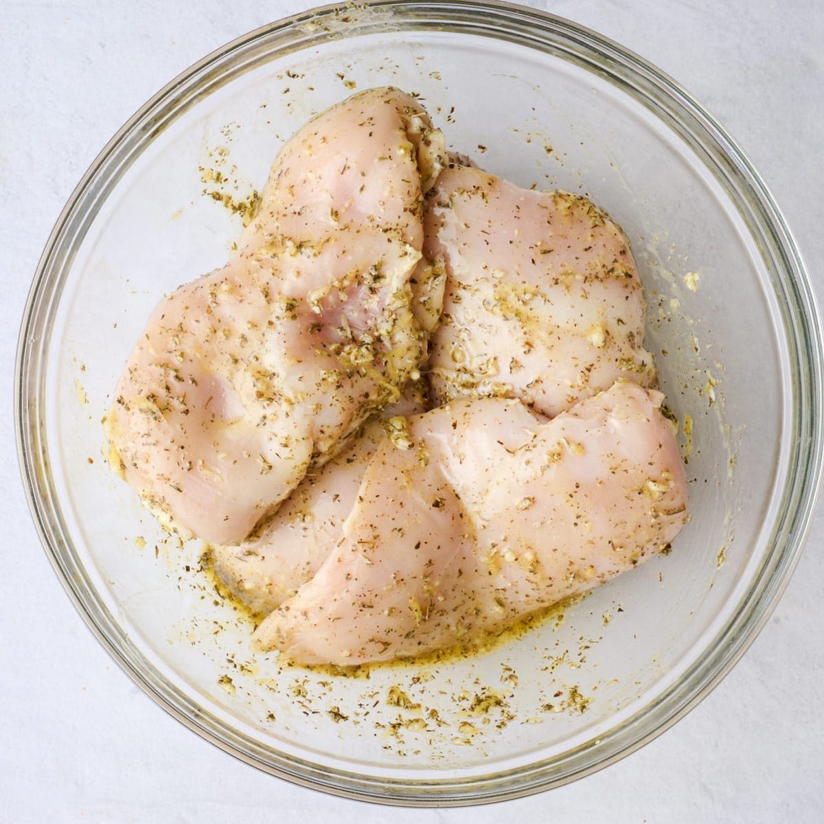 Chicken breast tossed in Greek marinade.