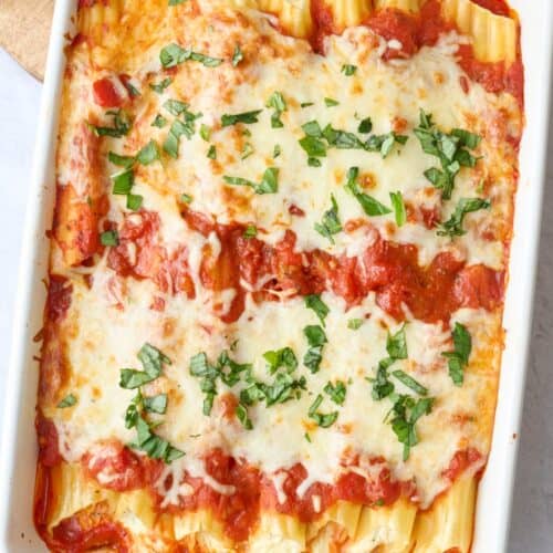 Homemade manicotti recipe.