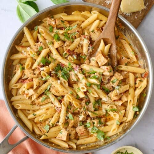 Marry me chicken pasta recipe.