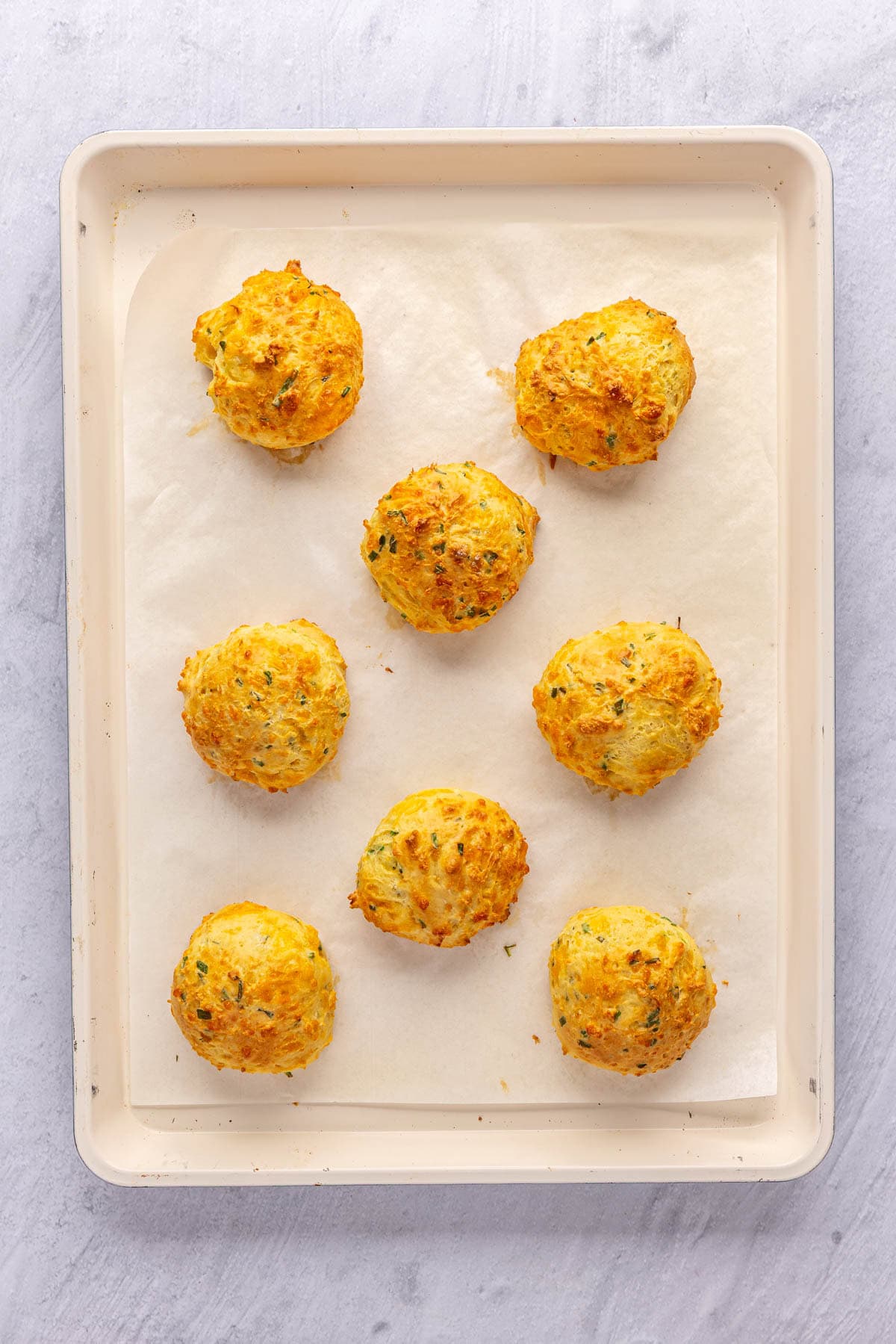 Biscuit after baking and golden.