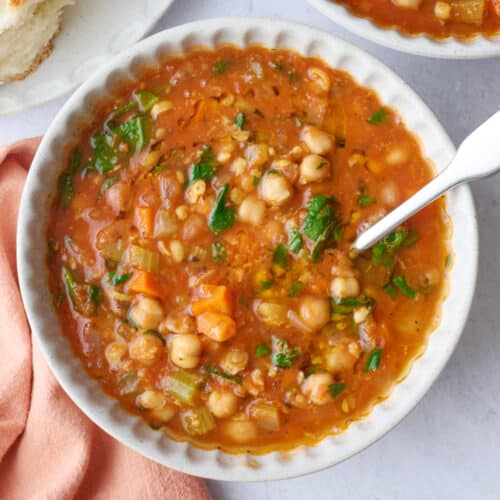 Chickpea soup recipe.