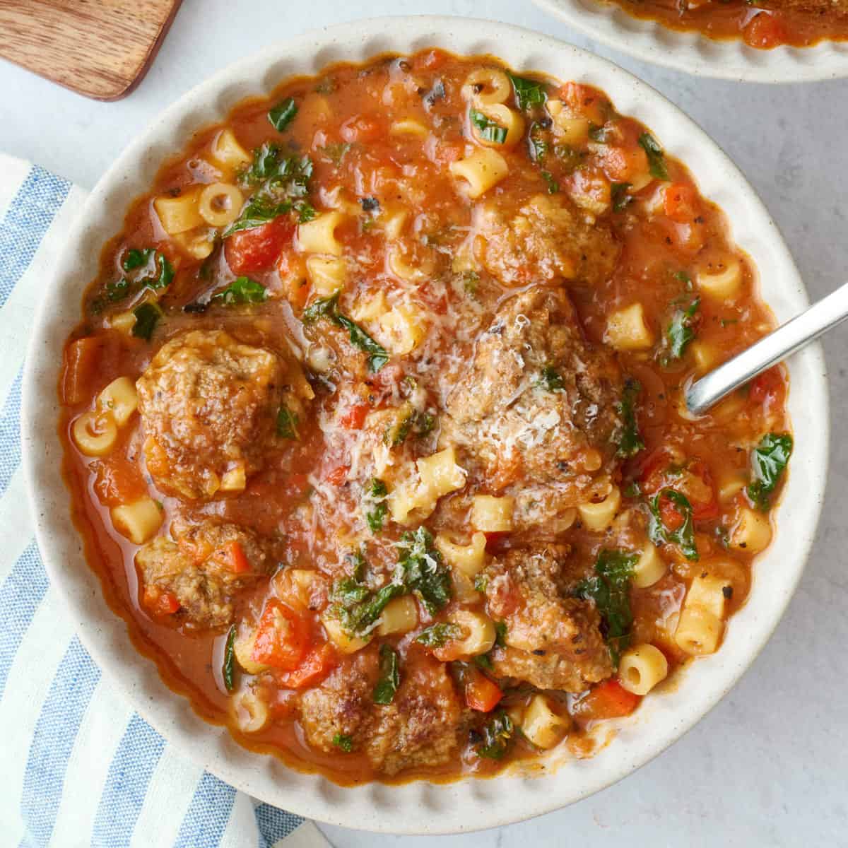 Simple meatball soup recipe.
