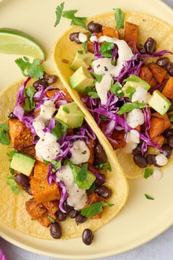 Easy sweet potato taco recipe.