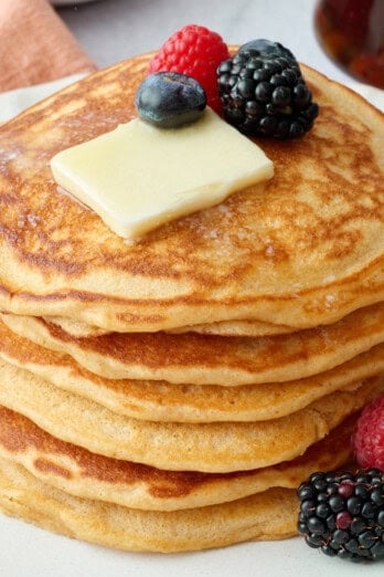Whole wheat pancakes recipe.