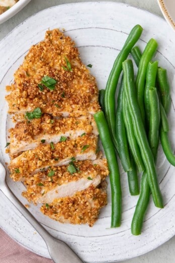 Baked almond crusted chicken recipe.