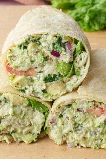 Chicken avocado wrap recipe.