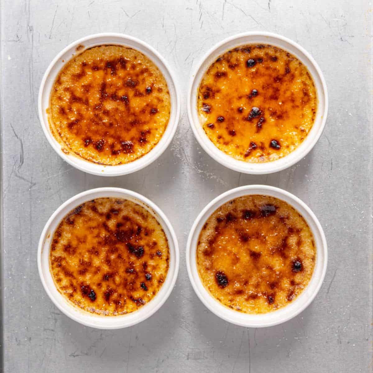 Creme brulee recipe after caramelizing the sugar on top.