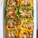 Quinoa stuffed bell pepper recipe.