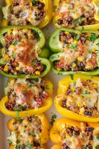 Quinoa stuffed bell pepper recipe.