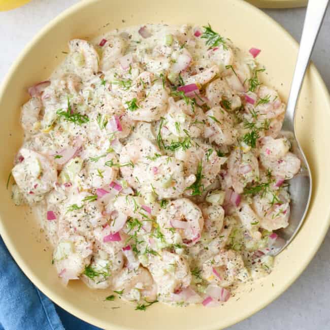 Shrimp salad recipe with mayo.