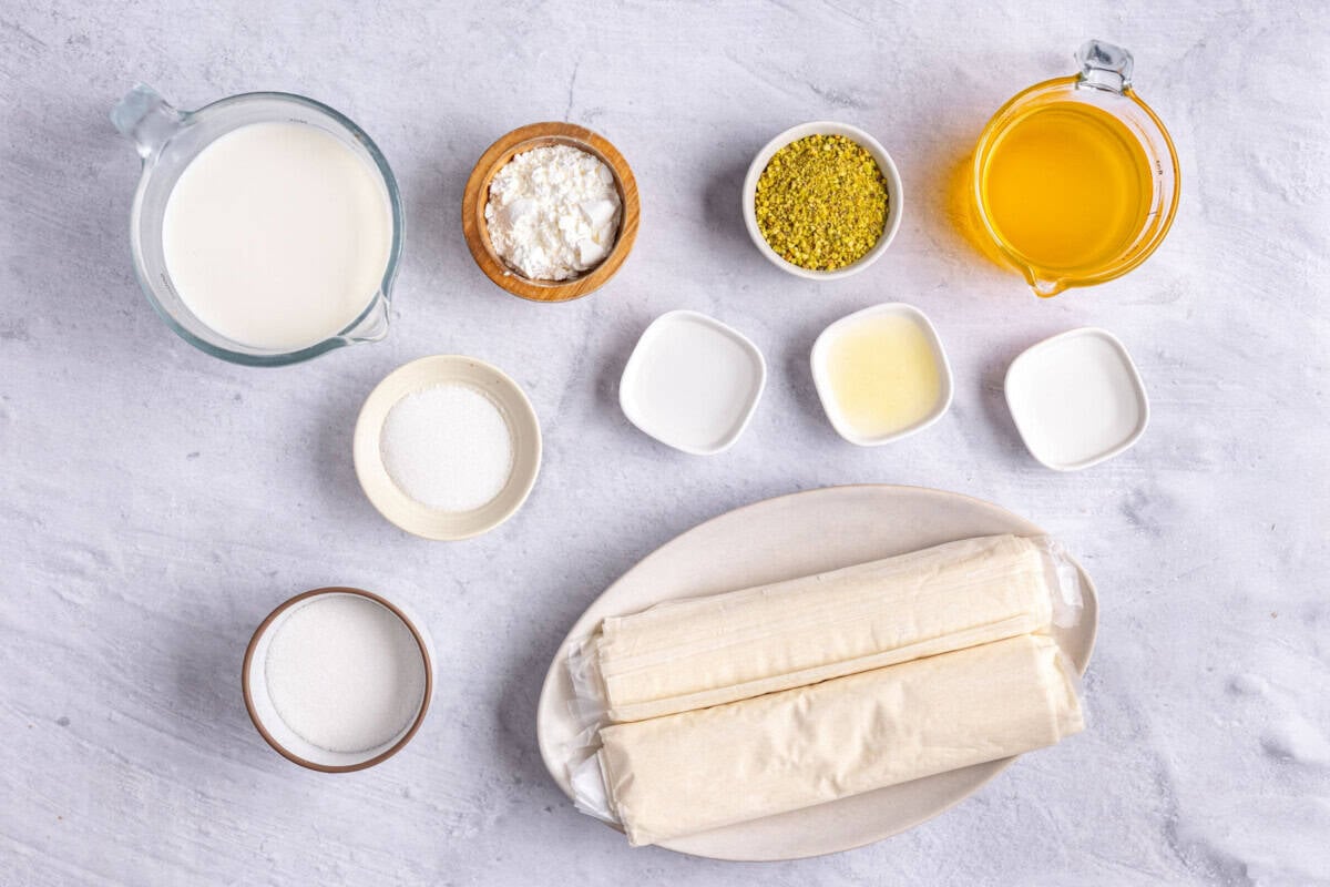 Ingredients for the recipe before prepped.