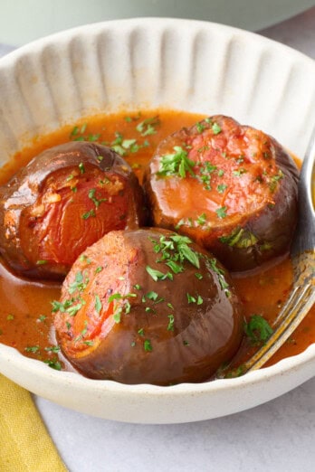 Stuffed eggplant recipe.