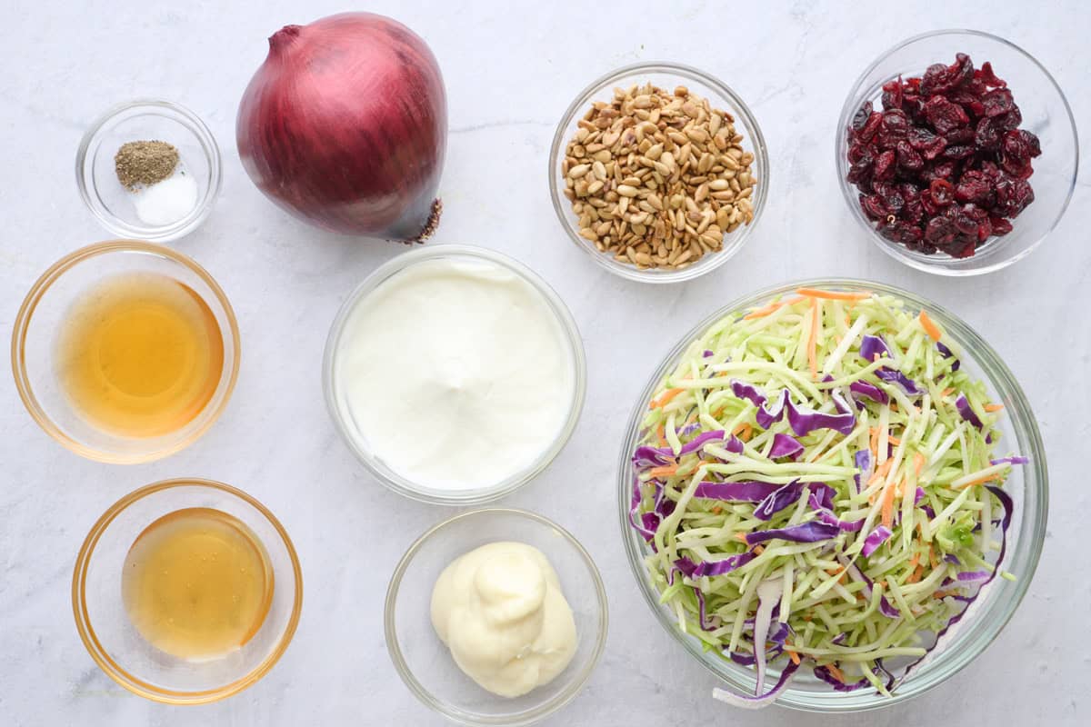Ingredients before prepped.