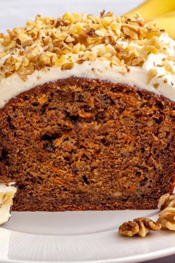 Carrot cake banana quick bread recipe.