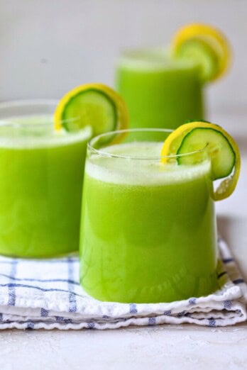 Easy cucumber juice with mint.
