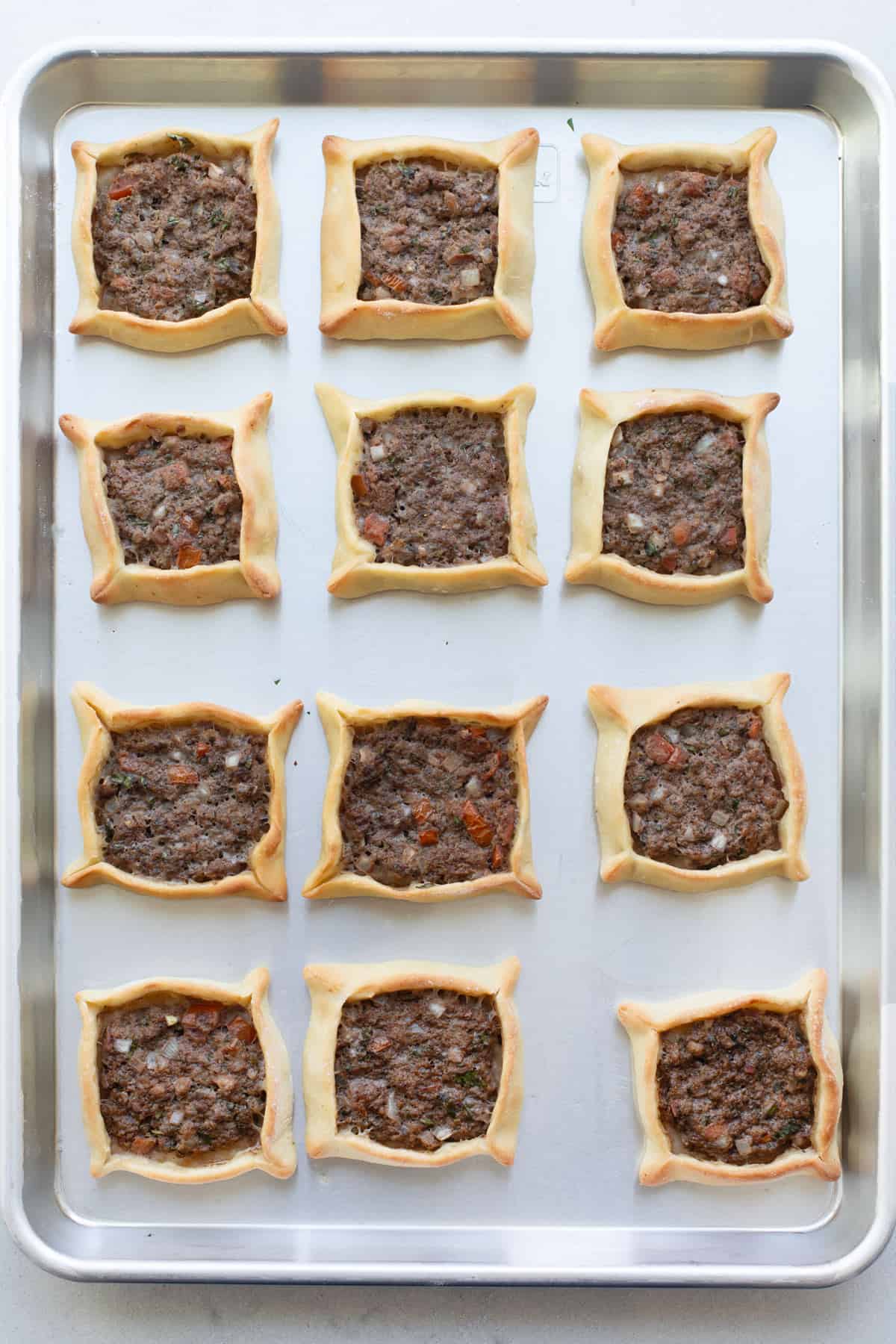 Beef meat pies after baking.